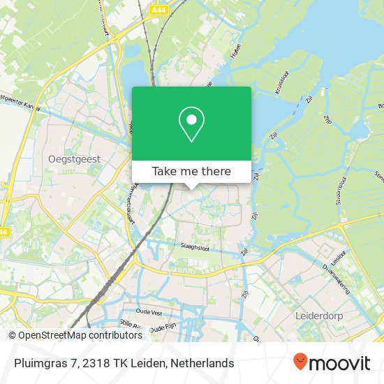 Pluimgras 7, 2318 TK Leiden map