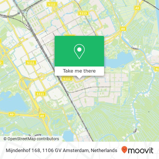 Mijndenhof 168, 1106 GV Amsterdam map