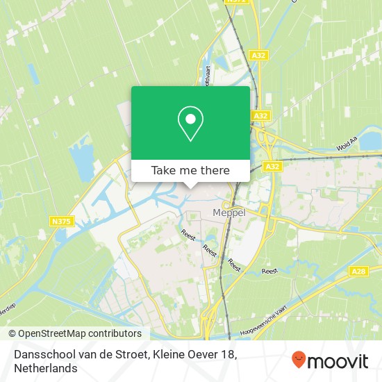 Dansschool van de Stroet, Kleine Oever 18 map