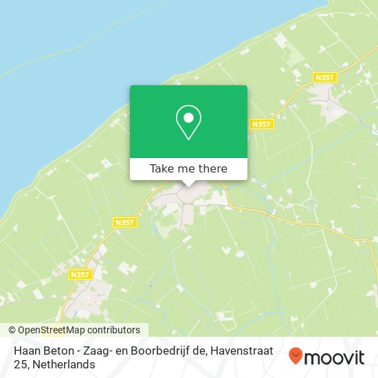 Haan Beton - Zaag- en Boorbedrijf de, Havenstraat 25 map