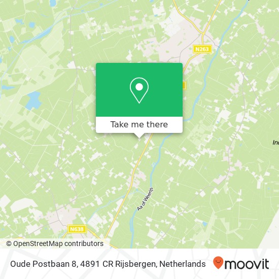 Oude Postbaan 8, 4891 CR Rijsbergen map