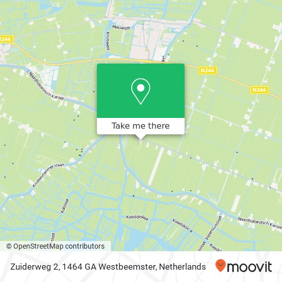 Zuiderweg 2, 1464 GA Westbeemster Karte