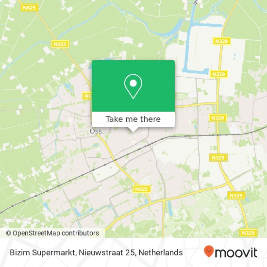 Bizim Supermarkt, Nieuwstraat 25 map