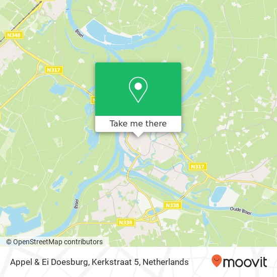 Appel & Ei Doesburg, Kerkstraat 5 map