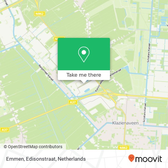 Emmen, Edisonstraat map