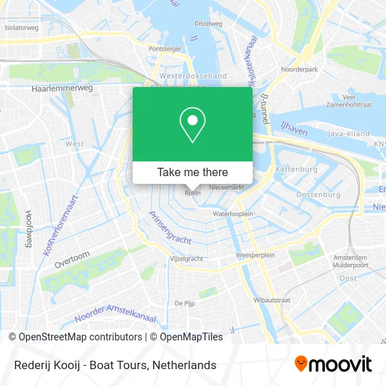 Rederij Kooij - Boat Tours map