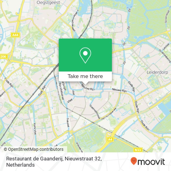 Restaurant de Gaanderij, Nieuwstraat 32 map