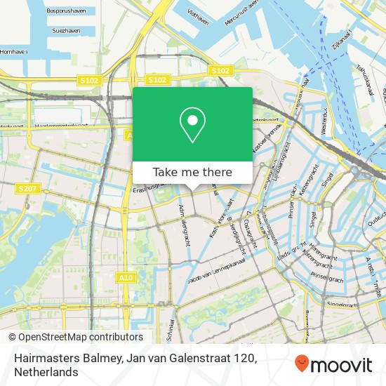 Hairmasters Balmey, Jan van Galenstraat 120 map