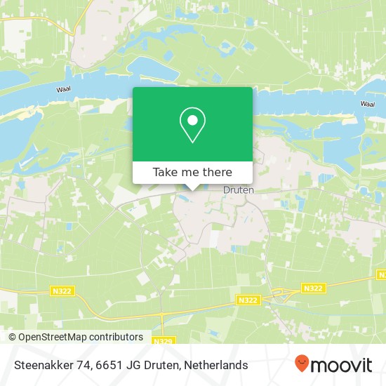 Steenakker 74, 6651 JG Druten map