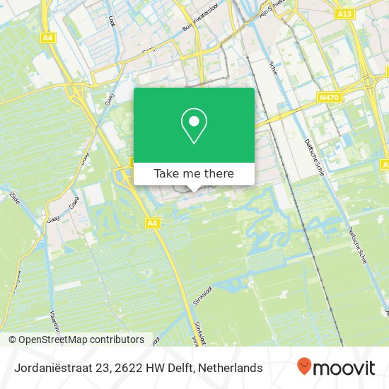 Jordaniëstraat 23, 2622 HW Delft map