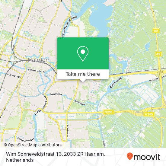 Wim Sonneveldstraat 13, 2033 ZR Haarlem map