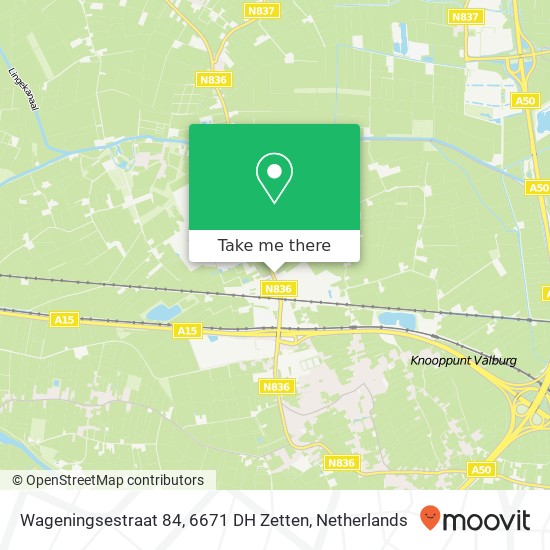 Wageningsestraat 84, 6671 DH Zetten map