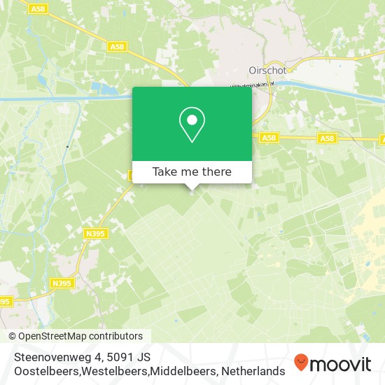 Steenovenweg 4, 5091 JS Oostelbeers,Westelbeers,Middelbeers map