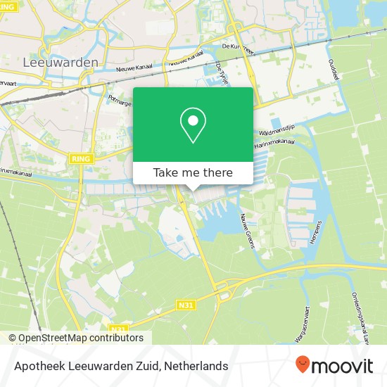 Apotheek Leeuwarden Zuid map