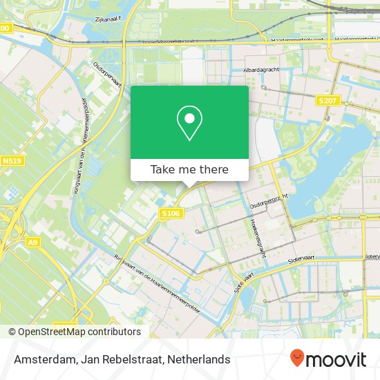 Amsterdam, Jan Rebelstraat Karte