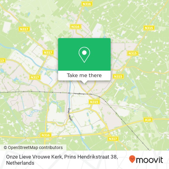Onze Lieve Vrouwe Kerk, Prins Hendrikstraat 38 map