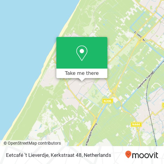 Eetcafé 't Lieverdje, Kerkstraat 48 map