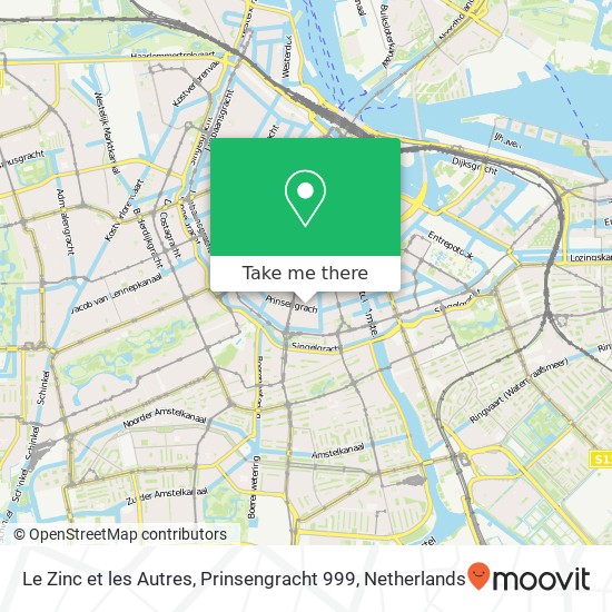 Le Zinc et les Autres, Prinsengracht 999 map