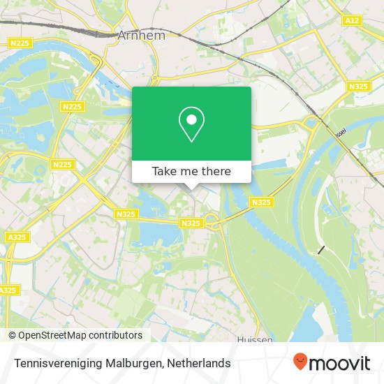 Tennisvereniging Malburgen, Huissensestraat 285 map