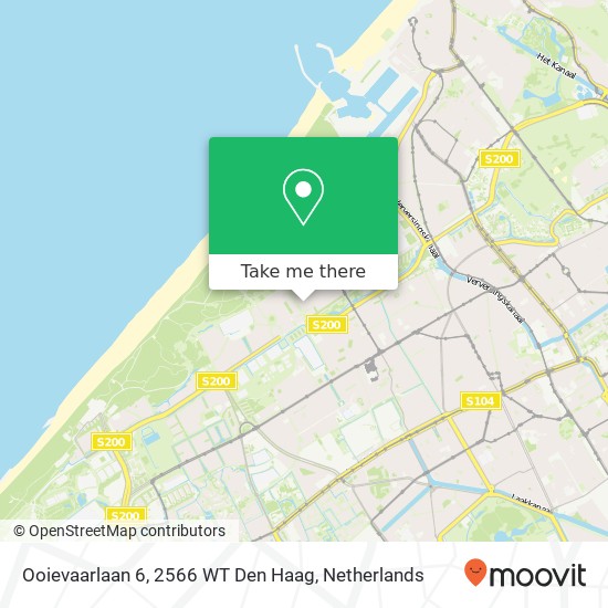 Ooievaarlaan 6, 2566 WT Den Haag Karte