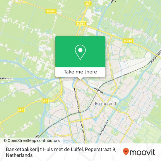 Banketbakkerij t Huis met de Luifel, Peperstraat 9 map