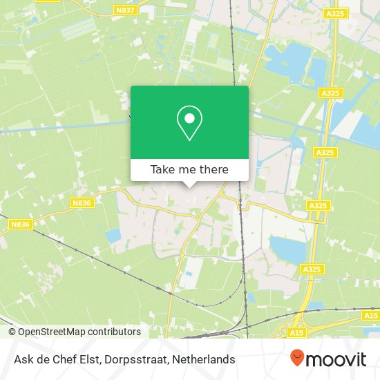 Ask de Chef Elst, Dorpsstraat map