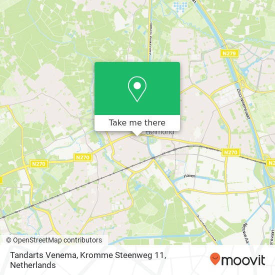 Tandarts Venema, Kromme Steenweg 11 Karte