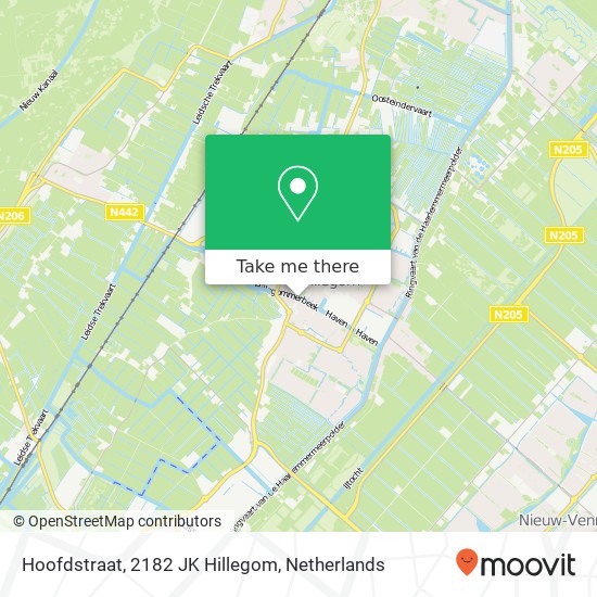 Hoofdstraat, 2182 JK Hillegom map