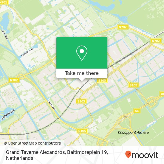 Grand Taverne Alexandros, Baltimoreplein 19 map