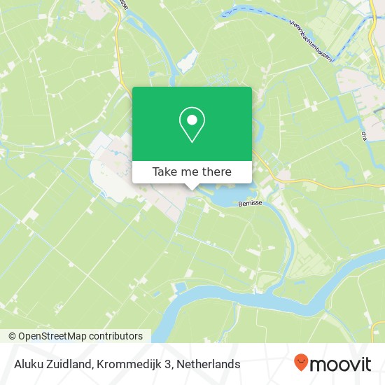 Aluku Zuidland, Krommedijk 3 Karte