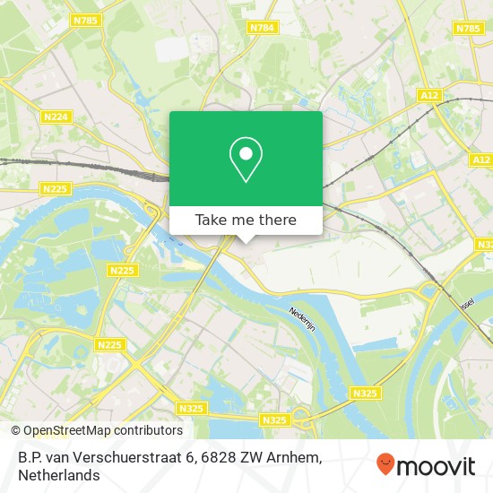 B.P. van Verschuerstraat 6, 6828 ZW Arnhem map