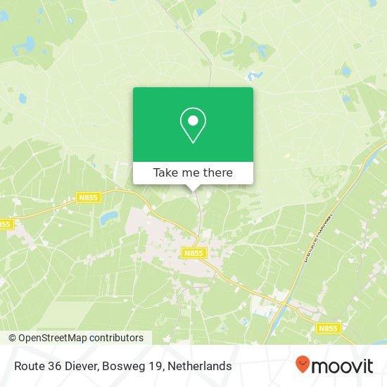 Route 36 Diever, Bosweg 19 Karte