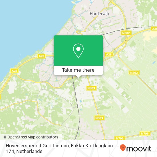 Hoveniersbedrijf Gert Lieman, Fokko Kortlanglaan 174 map