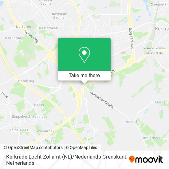 Kerkrade Locht Zollamt (NL) / Nederlands Grenskant map