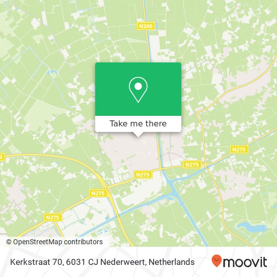 Kerkstraat 70, 6031 CJ Nederweert map