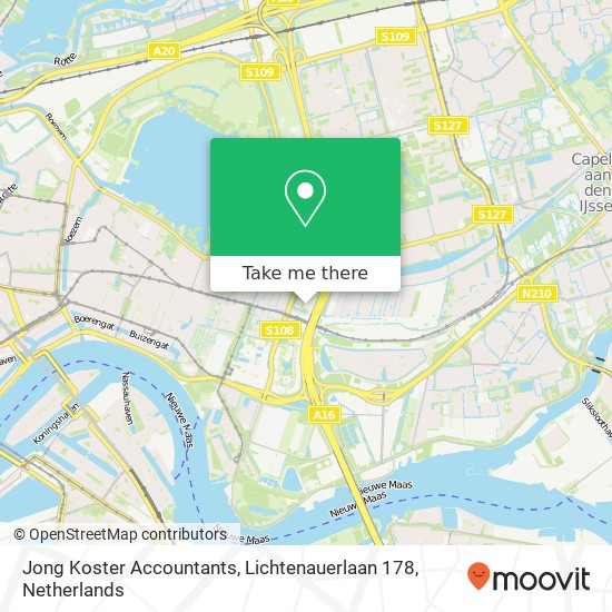 Jong Koster Accountants, Lichtenauerlaan 178 map