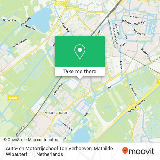 Auto- en Motorrijschool Ton Verhoeven, Mathilde Wibauterf 11 map