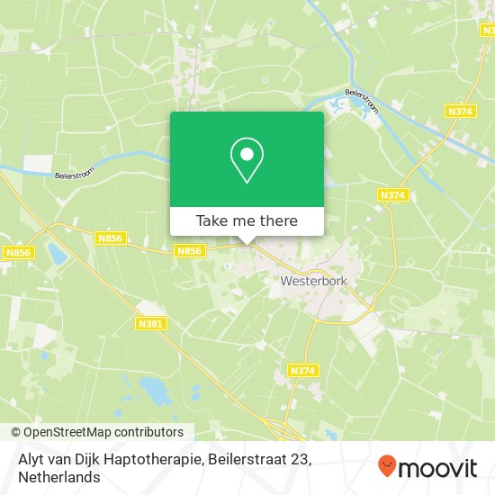 Alyt van Dijk Haptotherapie, Beilerstraat 23 map