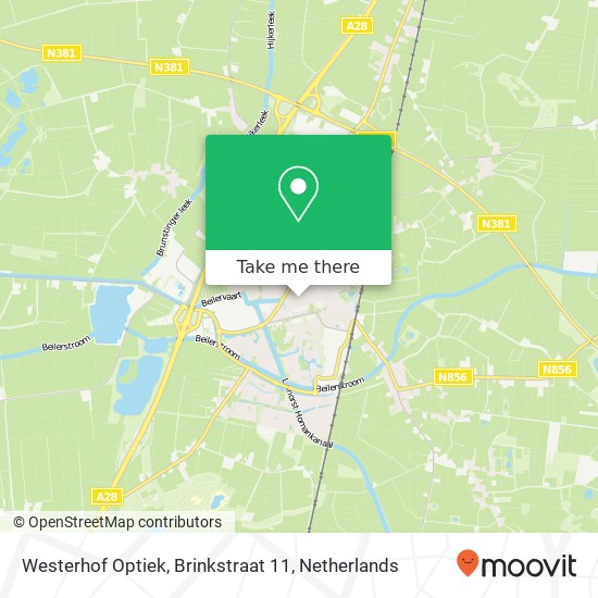 Westerhof Optiek, Brinkstraat 11 map