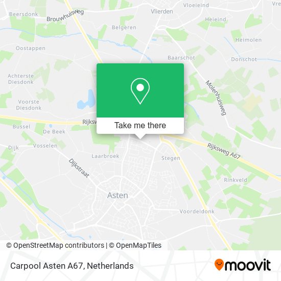 Carpool Asten A67 map