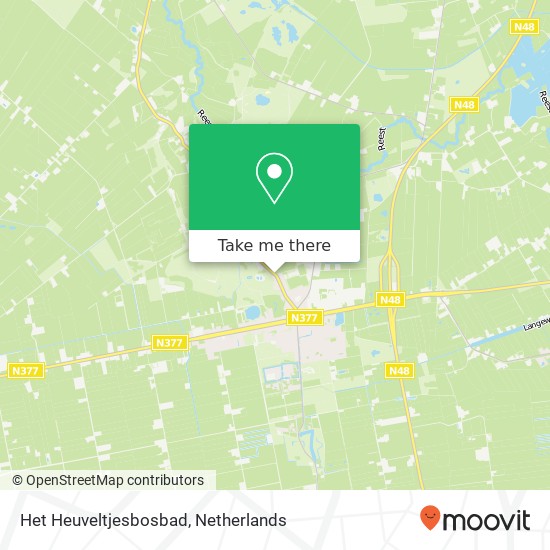 Het Heuveltjesbosbad, Meppelerweg 60 map