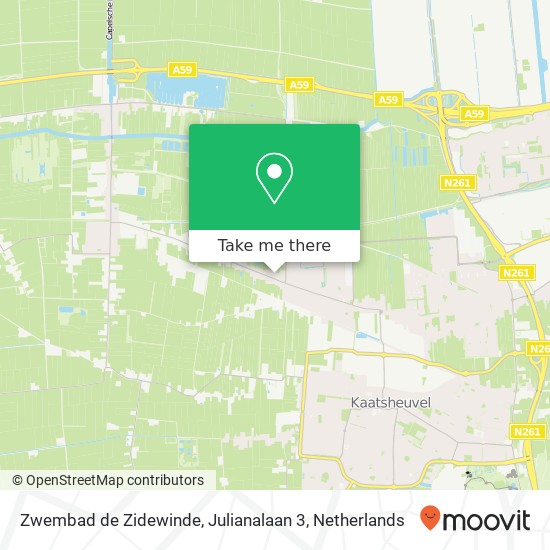 Zwembad de Zidewinde, Julianalaan 3 map