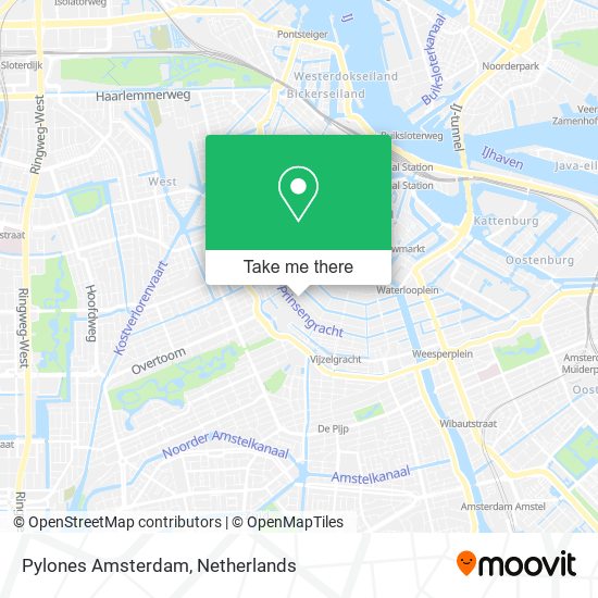 Pylones Amsterdam map