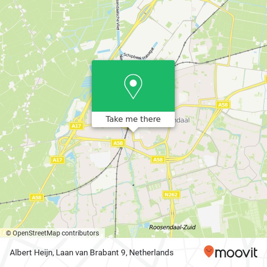 Albert Heijn, Laan van Brabant 9 Karte