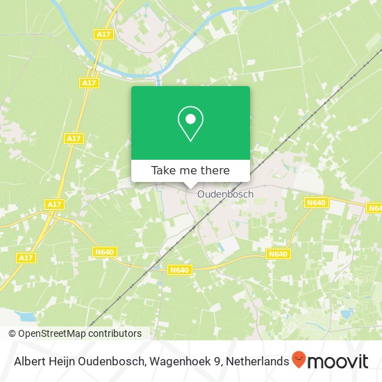 Albert Heijn Oudenbosch, Wagenhoek 9 map