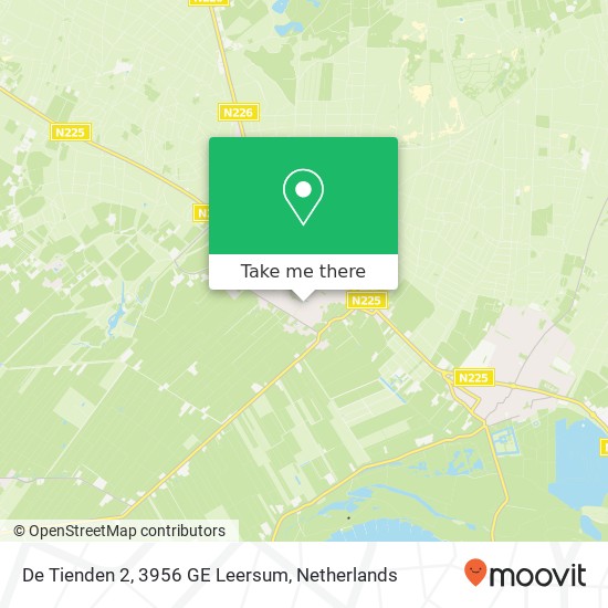 De Tienden 2, 3956 GE Leersum map