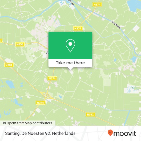 Santing, De Noesten 92 map