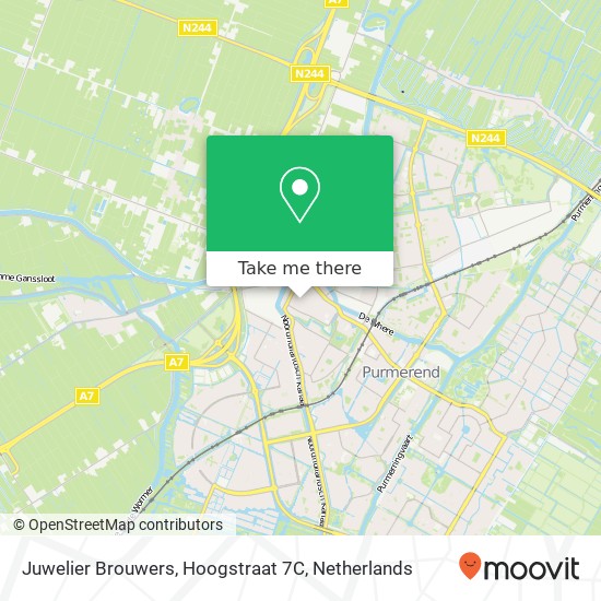 Juwelier Brouwers, Hoogstraat 7C map