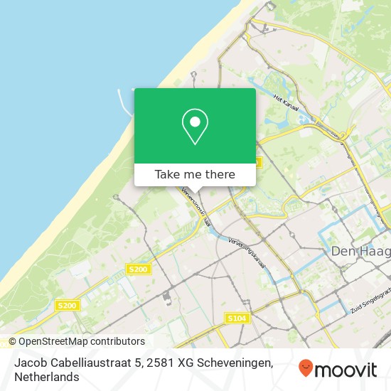 Jacob Cabelliaustraat 5, 2581 XG Scheveningen map