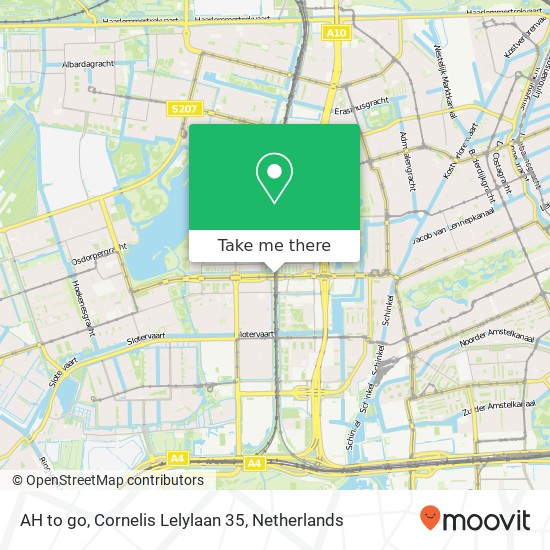 AH to go, Cornelis Lelylaan 35 map